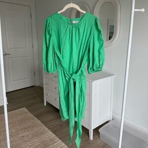 Green Linen Dress